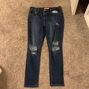 Levi high rise skinny jeans